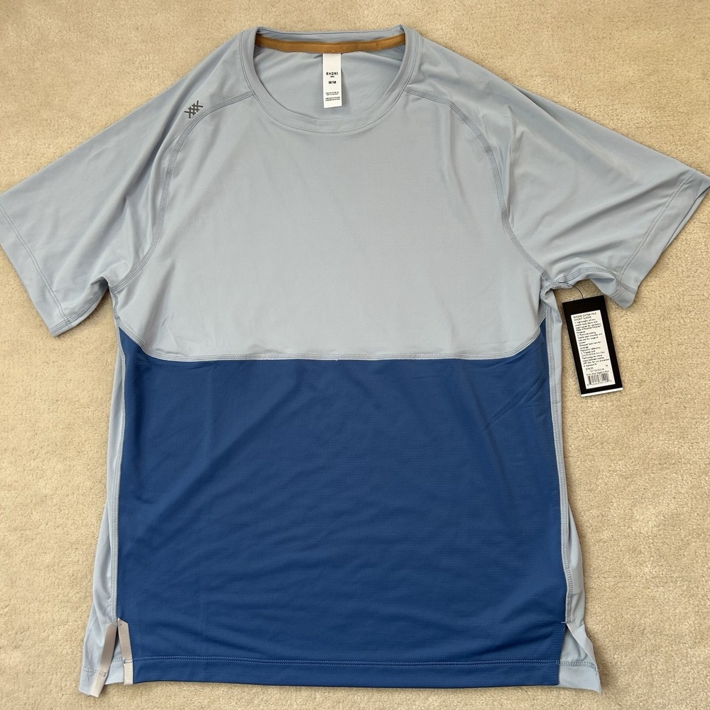 Rhone Shirt Extra Mile Short Sleeve Mens Medium Running Athletic Performance